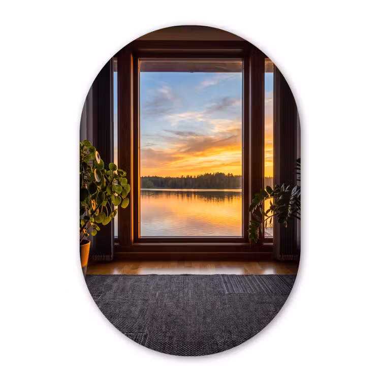 Forexbild Oval - Fenster – See – Natur — 1