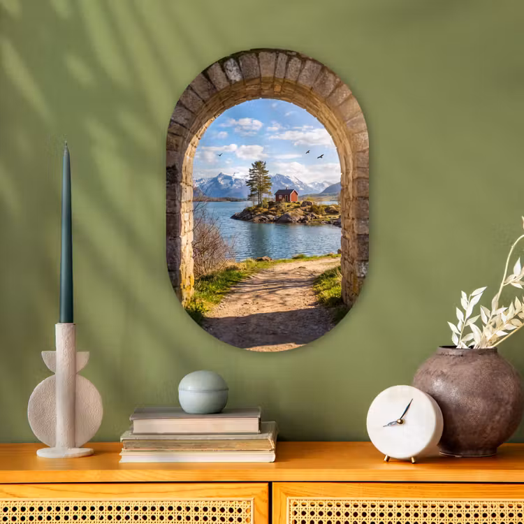 Forexbild Oval - Haus – See – Berge — 3
