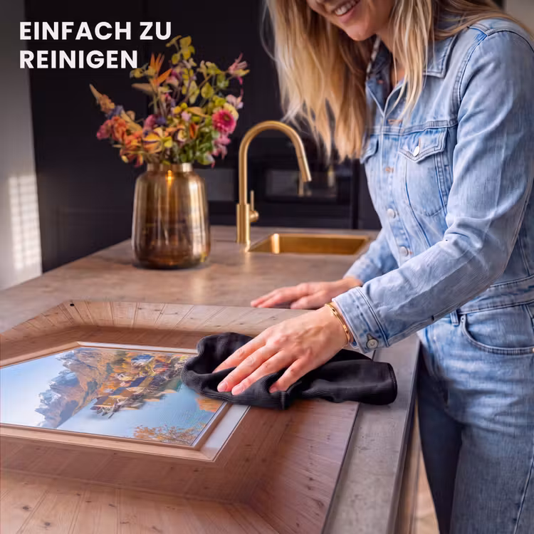 2-in-1 Herdabdeckplatte & Spritzschutz - Aussicht – Fjord – Herbst — 5