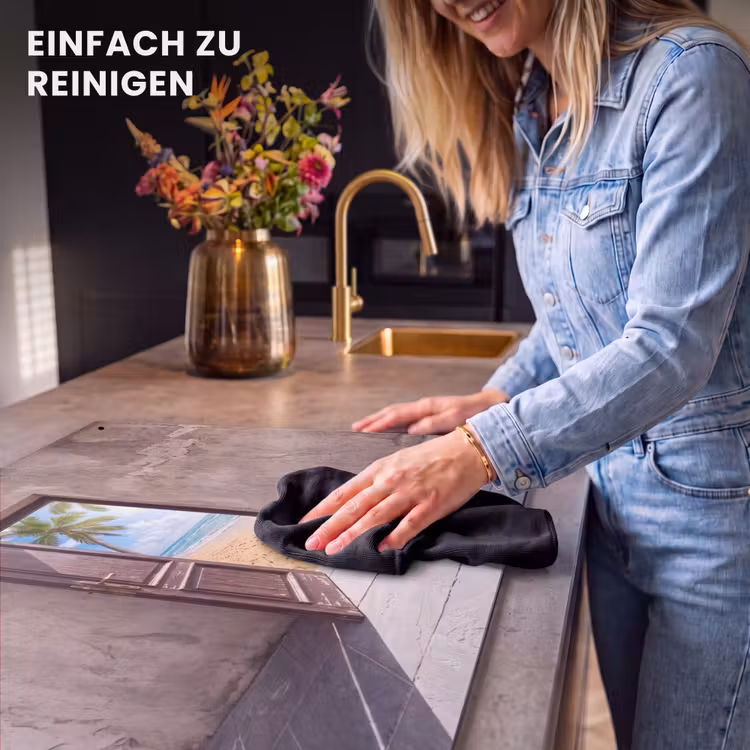 2-in-1 Herdabdeckplatte & Spritzschutz - Tür – Meer – Sommer — 5