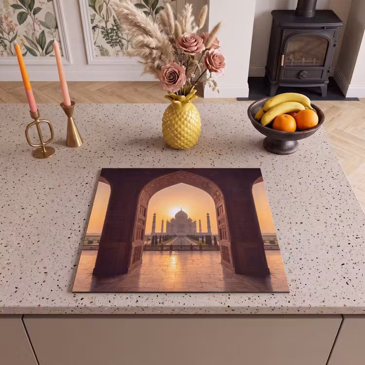 Herdabdeckplatte - Denkmal – Sonnenuntergang – Gold — 2