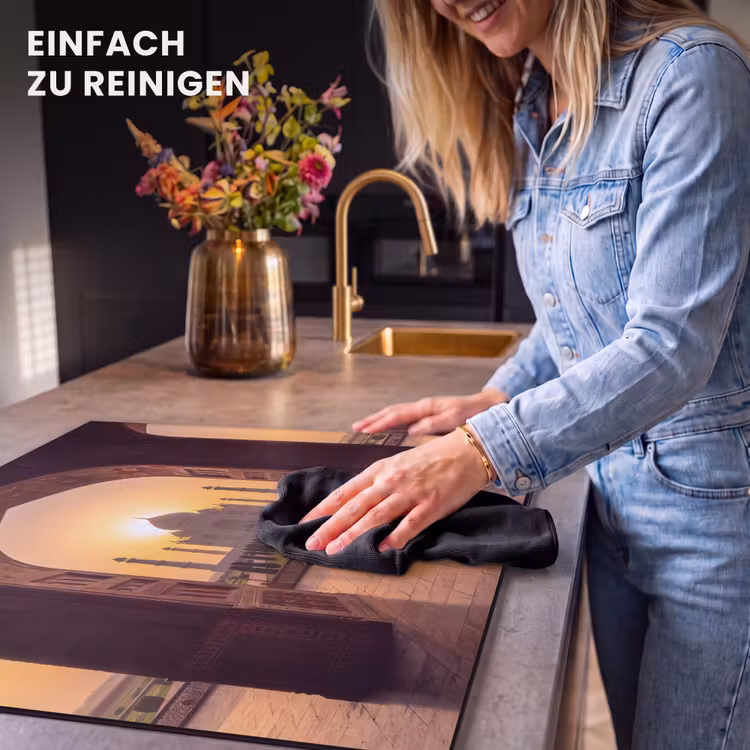 Herdabdeckplatte - Denkmal – Sonnenuntergang – Gold — 6