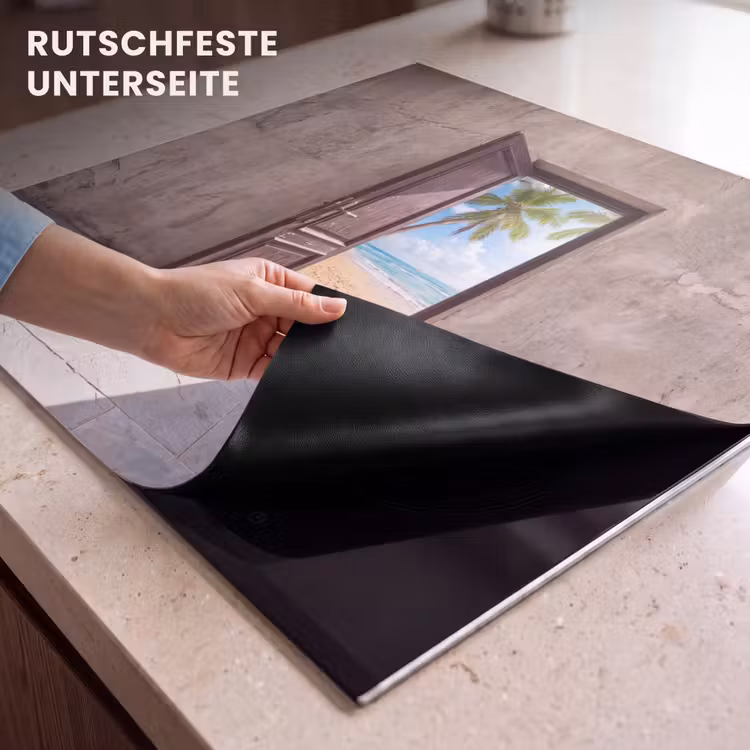 Herdabdeckplatte - Tür – Meer – Sommer — 9