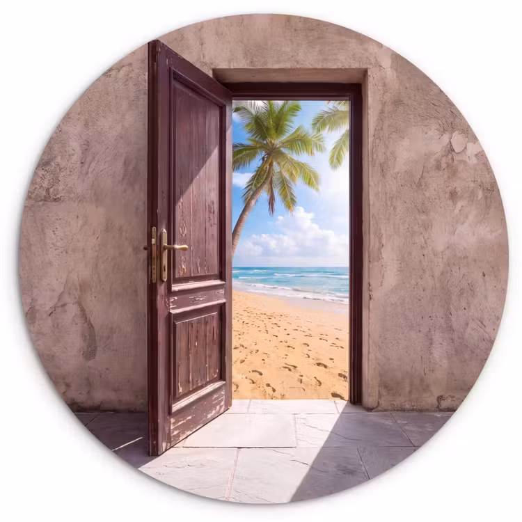 Forexbild Rund - Tür – Meer – Sommer — 1