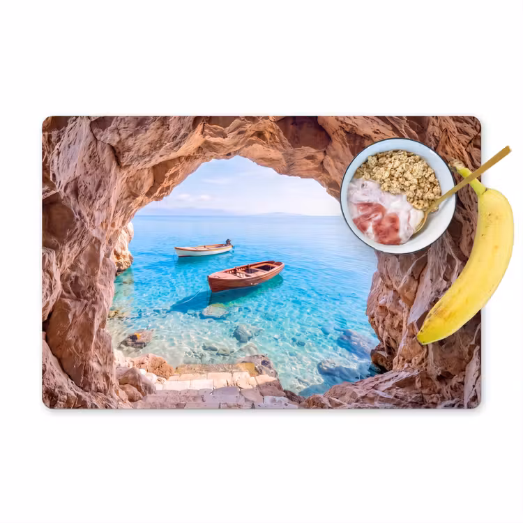 Tischset - 6 Stück - Höhle – Meer – Boote — 1