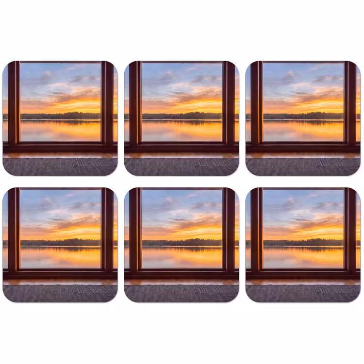 Untersetzer - Fenster – See – Natur — 1