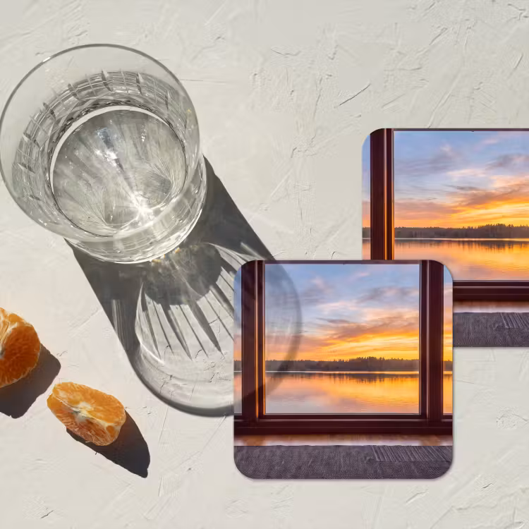 Untersetzer - Fenster – See – Natur — 2