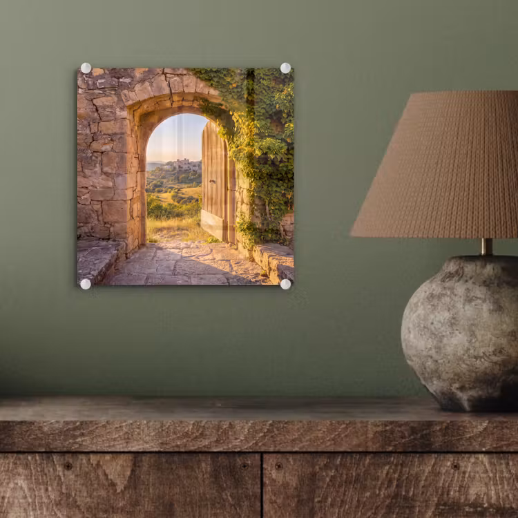 Glasbild - Architektur – Landschaft – Sonnenlicht — 4