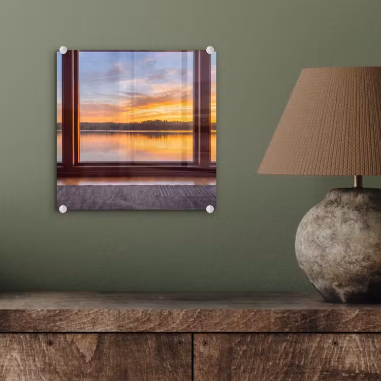 Glasbild - Fenster – See – Natur — 4