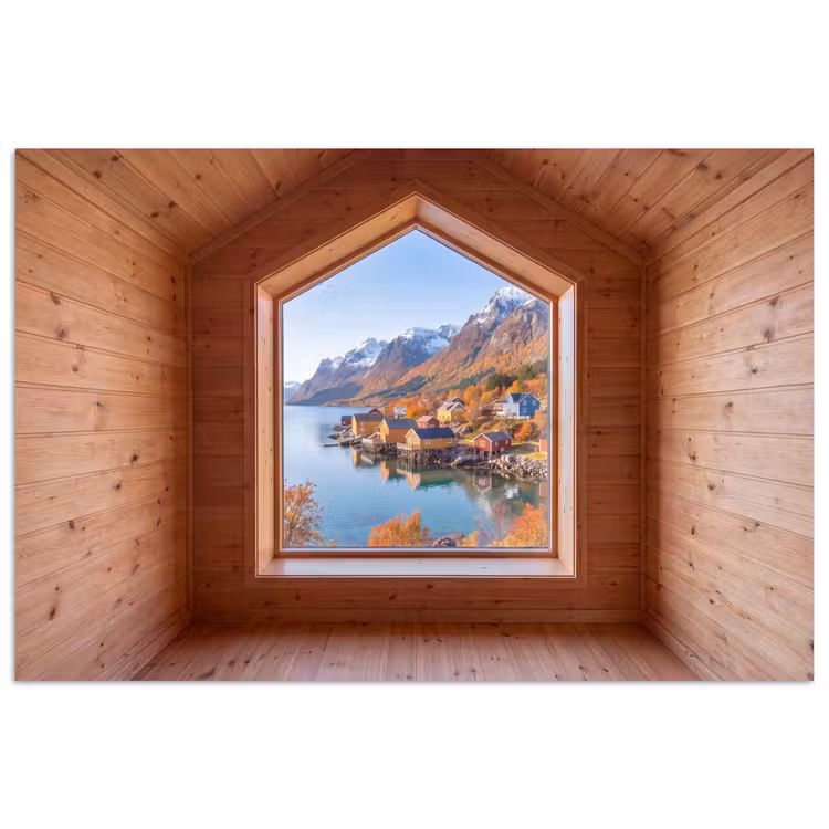 Poster - Aussicht – Fjord – Herbst — 1