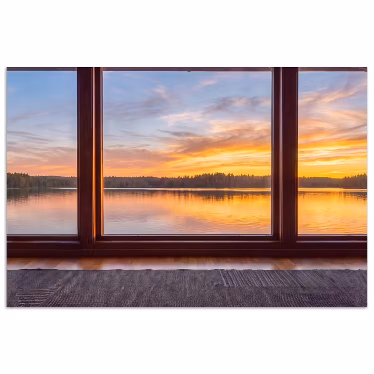 Poster - Fenster – See – Natur — 1