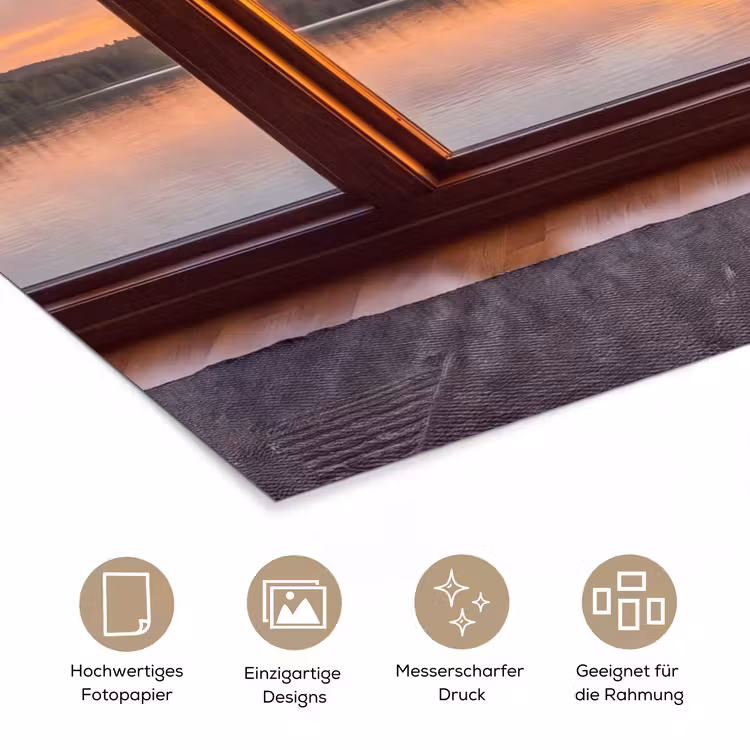 Poster - Fenster – See – Natur — 5