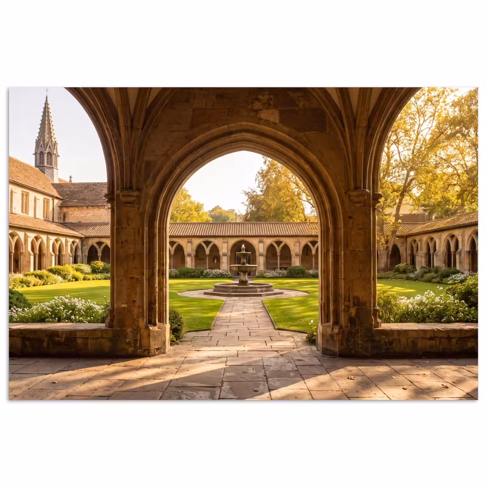 Poster - Architektur – Garten – Springbrunnen — 1