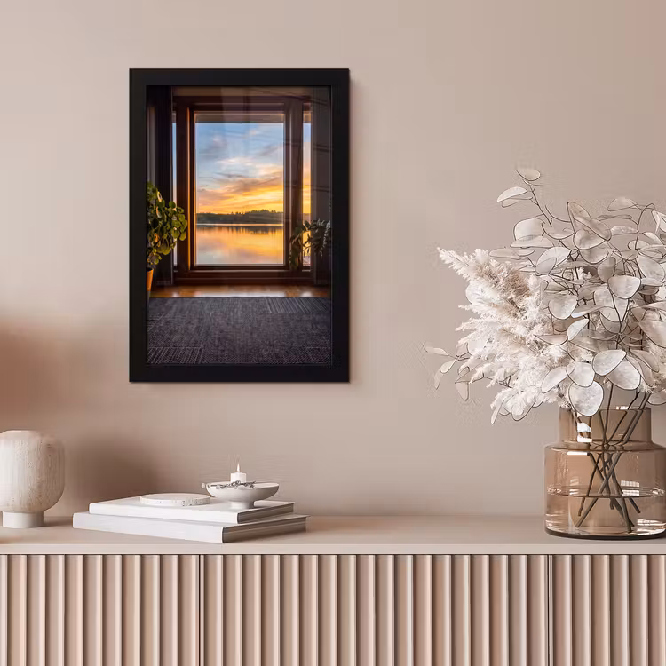 Bilder mit Rahmen - Fenster – See – Natur — 4