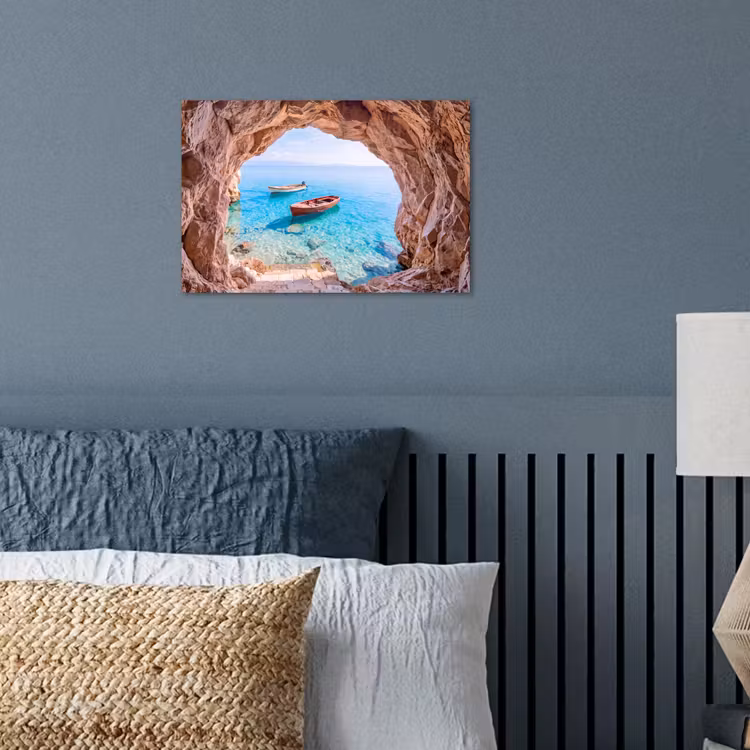 Poster - Höhle – Meer – Boote — 3