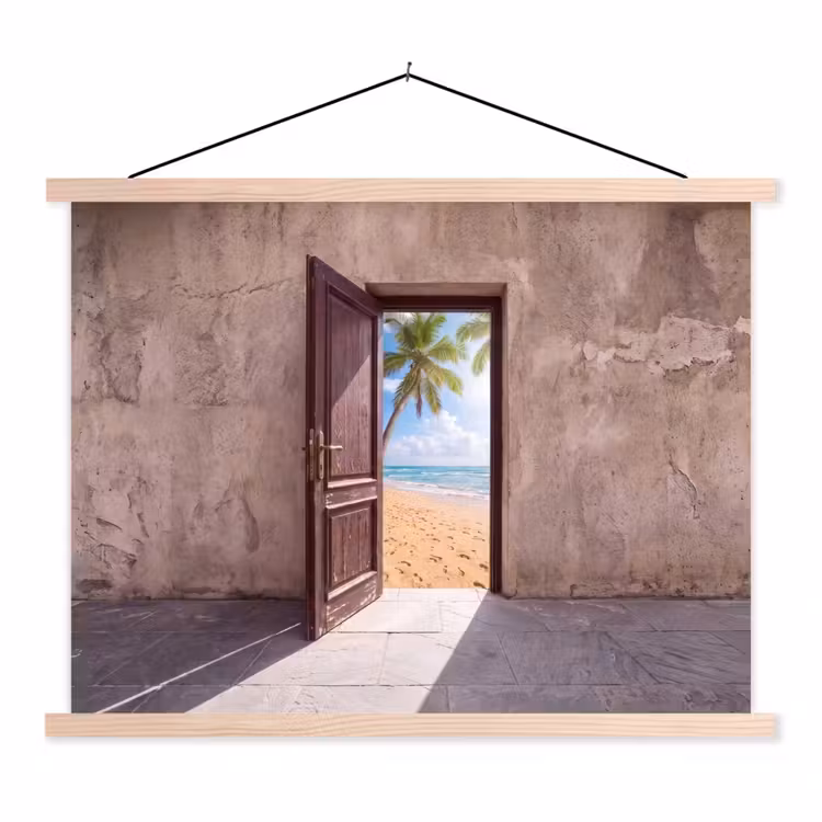 Stoffbild - Tür – Meer – Sommer — 1