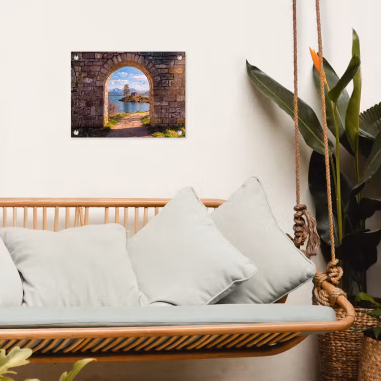 Gartenposter - Haus – See – Berge — 4