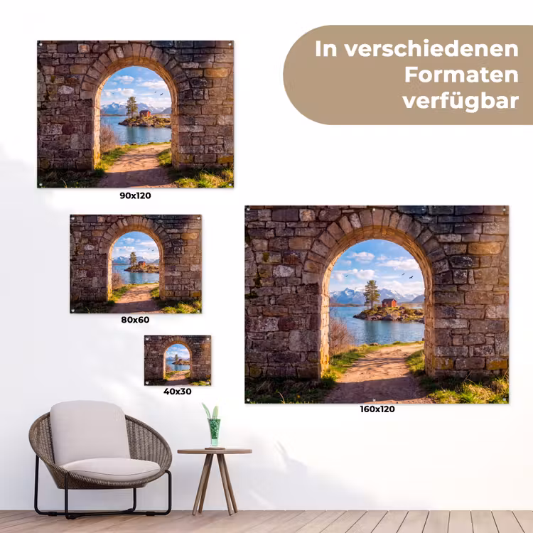 Gartenposter - Haus – See – Berge — 6
