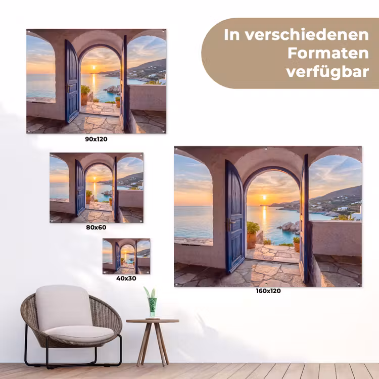 Gartenposter - Offene Tür – Meer — 6