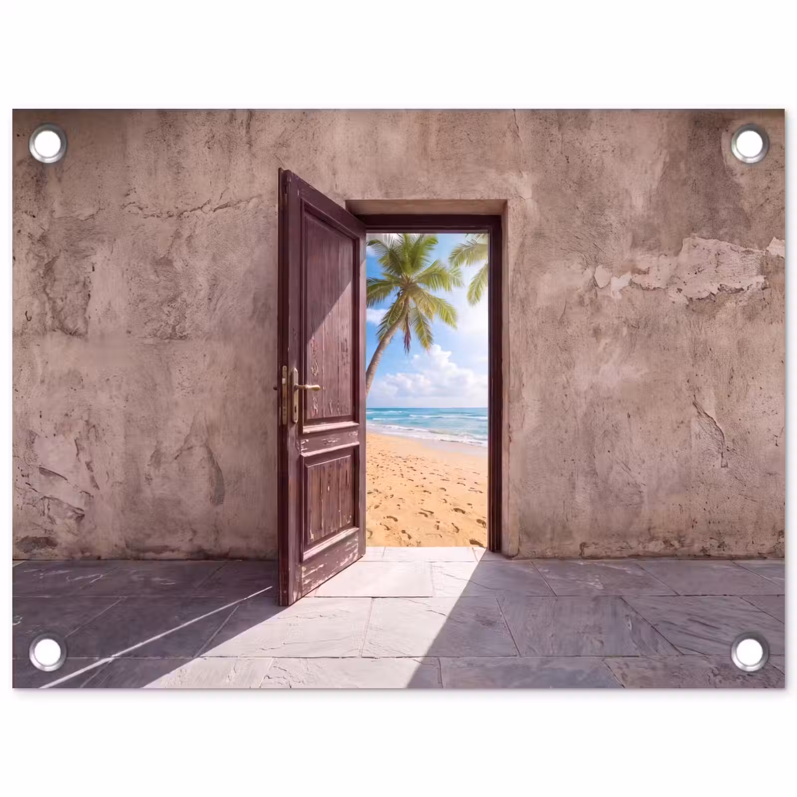 Gartenposter - Tür – Meer – Sommer — 1