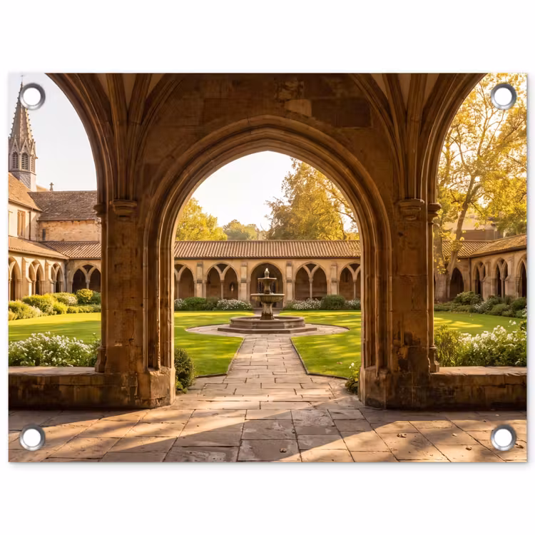 Gartenposter - Architektur – Garten – Springbrunnen — 1