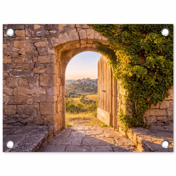 Gartenposter - Architektur – Landschaft – Sonnenlicht — 1
