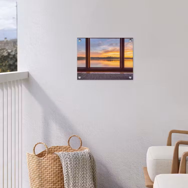 Gartenposter - Fenster – See – Natur — 5