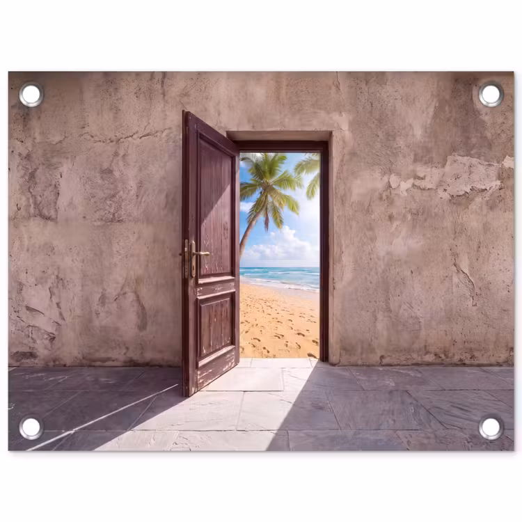 Gartenposter - Tür – Meer – Sommer — 1