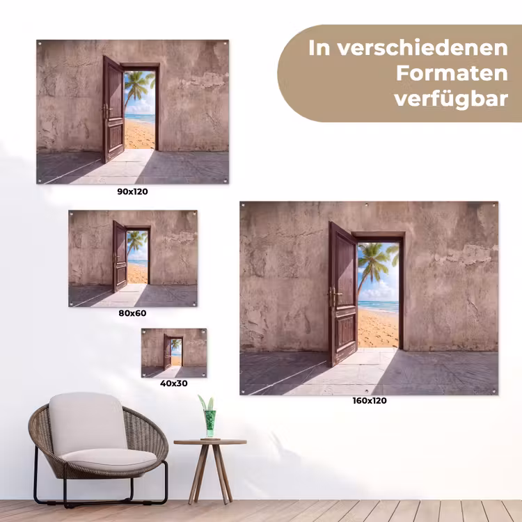 Gartenposter - Tür – Meer – Sommer — 6