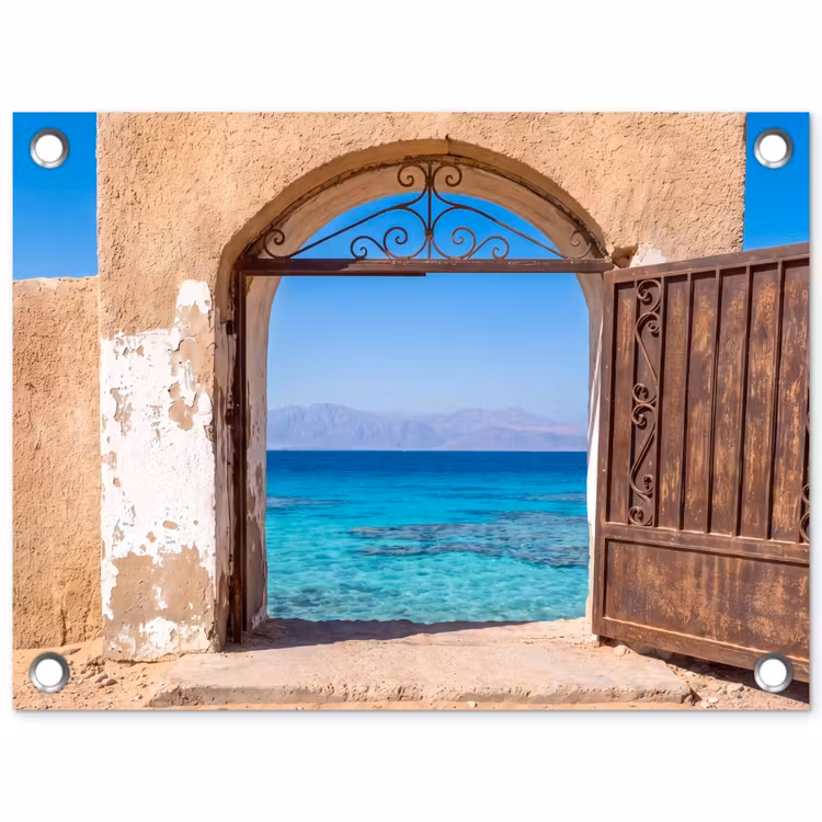 Gartenposter - Tor – Meer – Natur — 1