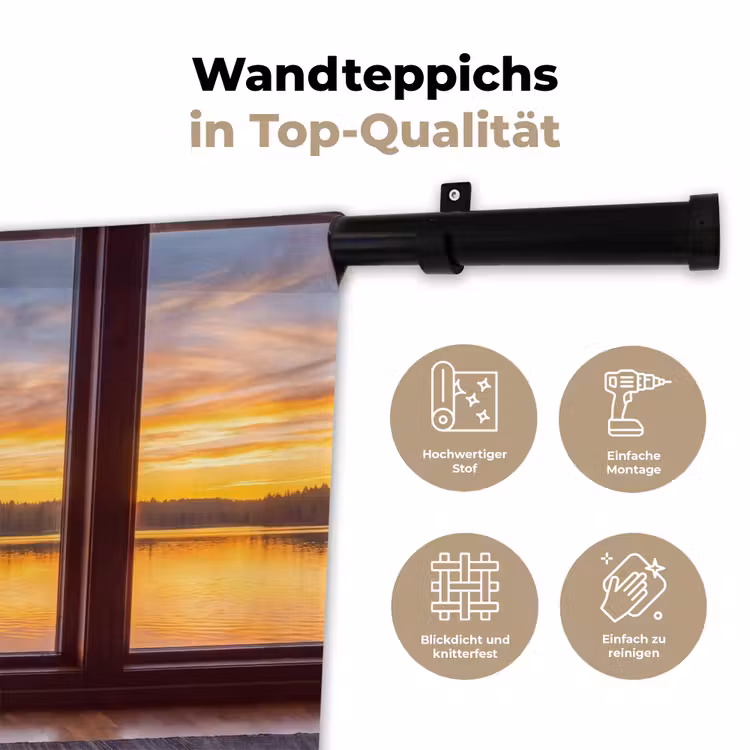 Wandteppich - Fenster – See – Natur — 7