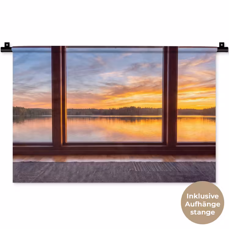 Wandteppich - Fenster – See – Natur — 9