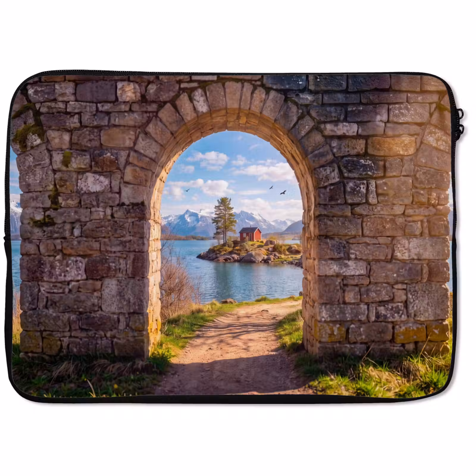 Laptop hülle - Haus – See – Berge — 1