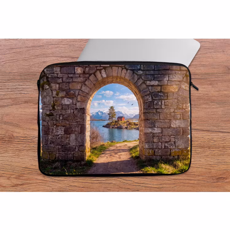 Laptop hülle - Haus – See – Berge — 2