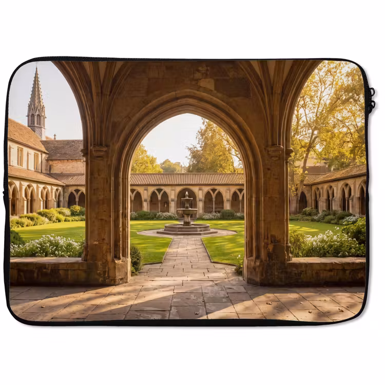 Laptop hülle - Architektur – Garten – Springbrunnen — 1