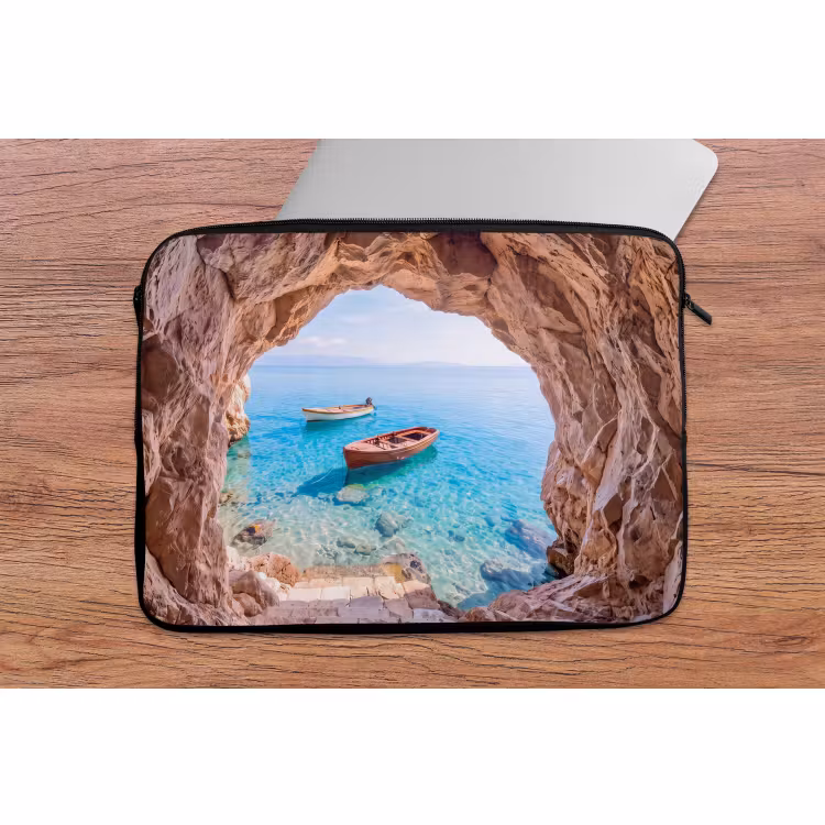 Laptop hülle - Höhle – Meer – Boote — 2
