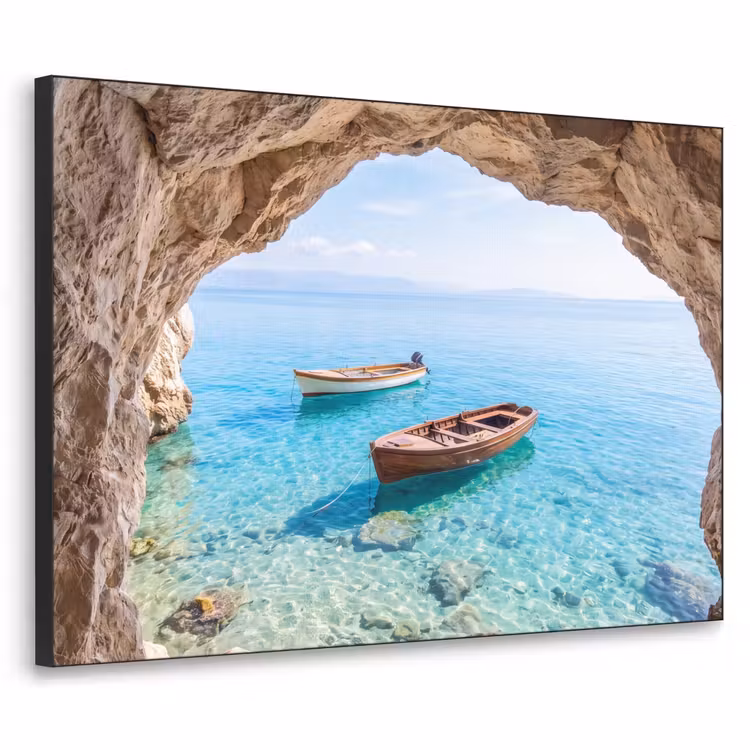 Art Frame - Höhle – Meer – Boote — 1