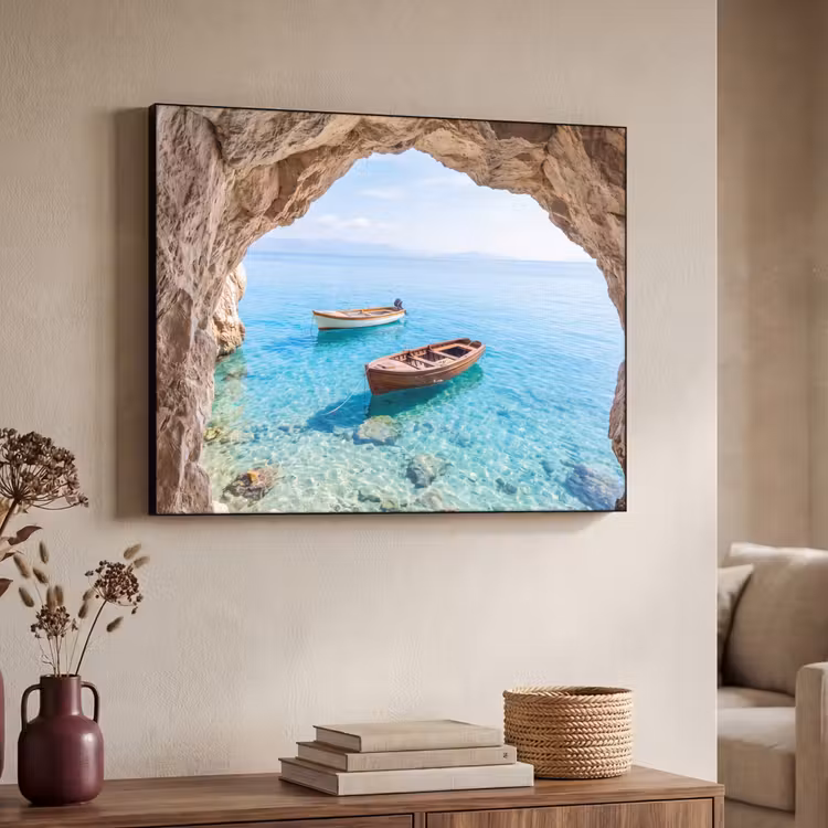 Art Frame - Höhle – Meer – Boote — 3