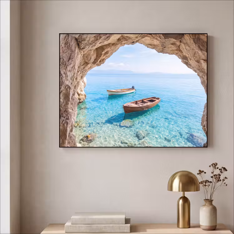 Art Frame - Höhle – Meer – Boote — 4