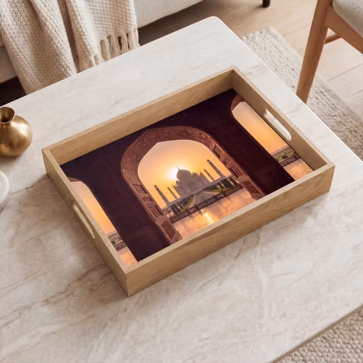 Tablett - Denkmal – Sonnenuntergang – Gold — 2