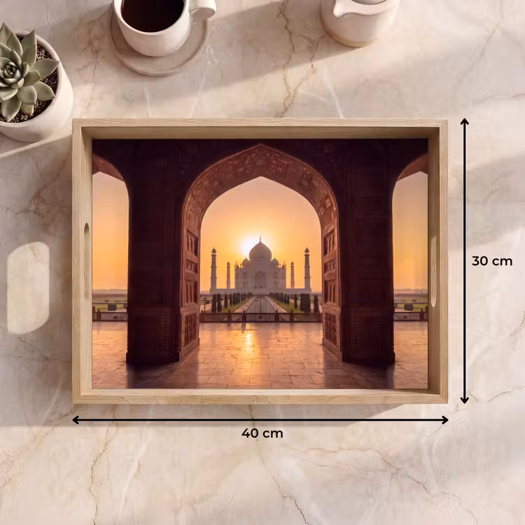 Tablett - Denkmal – Sonnenuntergang – Gold — 9