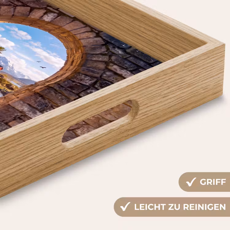 Tablett - Haus – See – Berge — 5