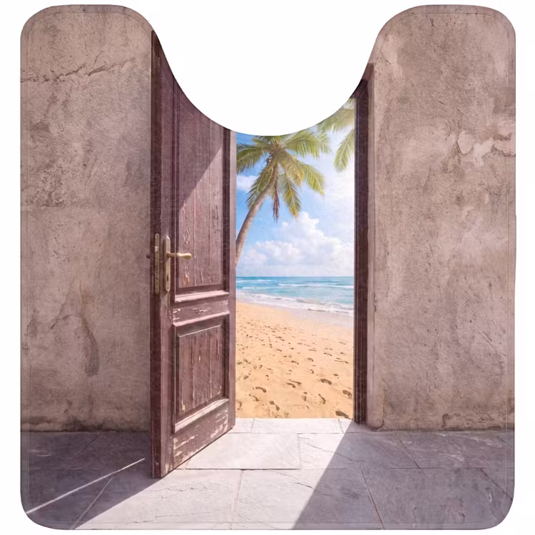 WC Vorleger - Tür – Meer – Sommer — 1