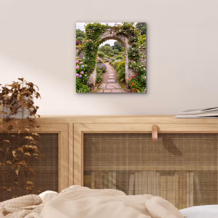 Alu-Dibond-Bild - Garten – Blumen – Weg — 4