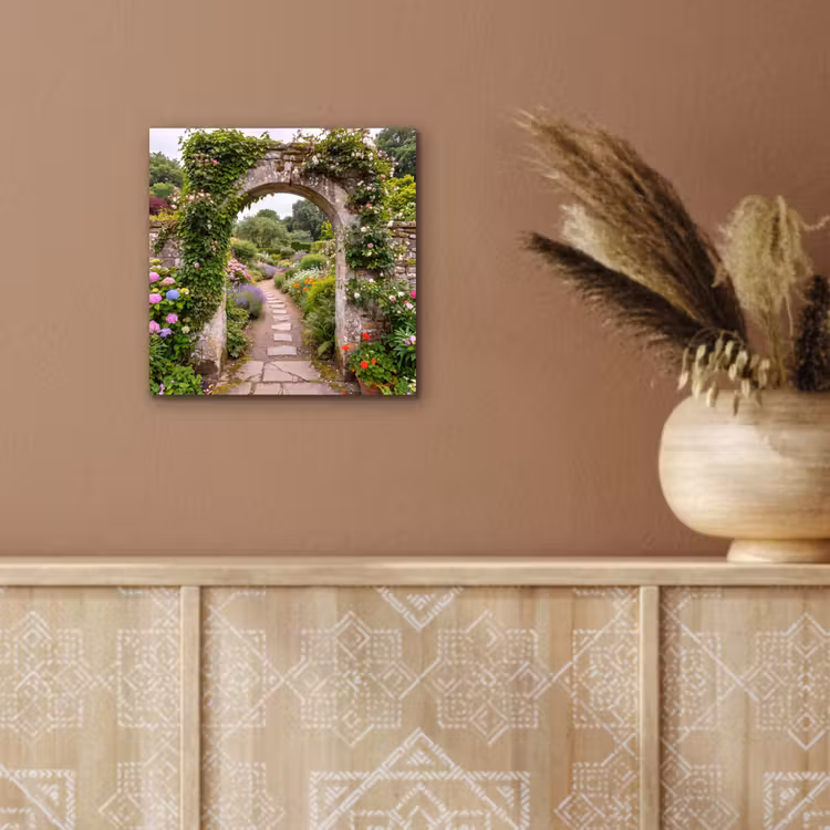 Alu-Dibond-Bild - Garten – Blumen – Weg — 5