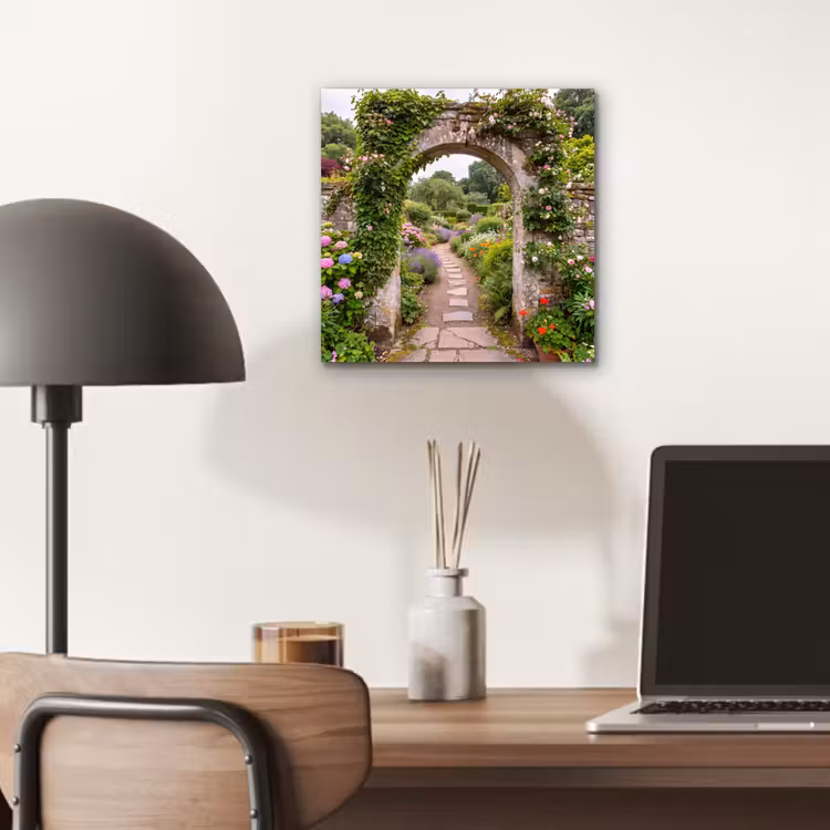 Alu-Dibond-Bild - Garten – Blumen – Weg — 6