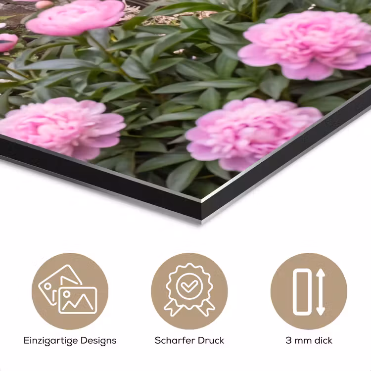 Alu-Dibond-Bild - Spiegel – Garten – Blumen — 7