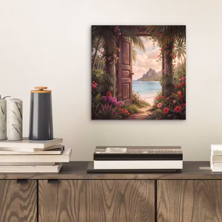 Alu-Dibond-Bild - Tür – Strand – Natur — 2