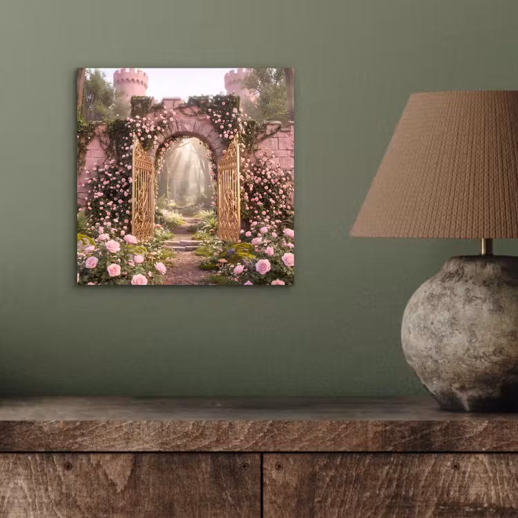 Alu-Dibond-Bild - Tor – Blumen – Märchen — 3