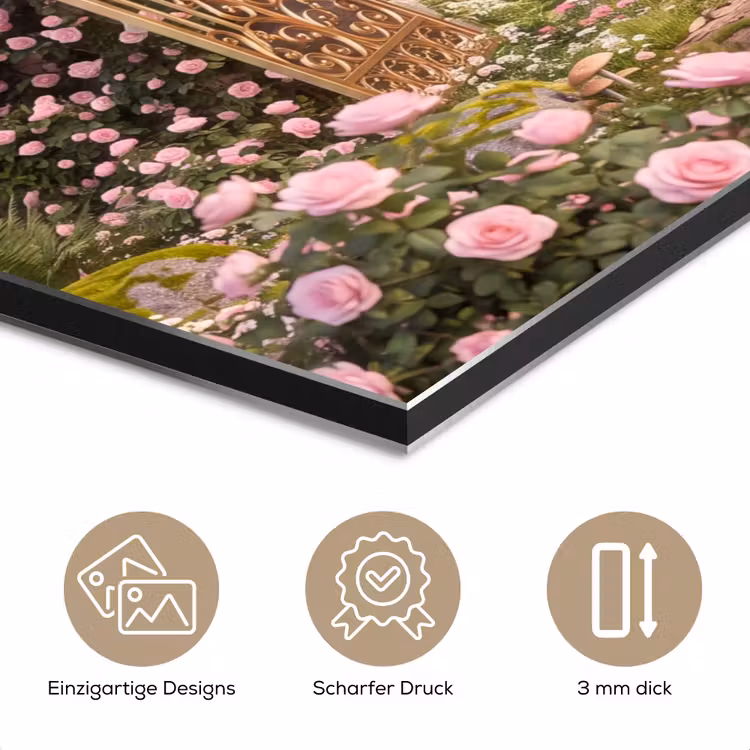 Alu-Dibond-Bild - Tor – Blumen – Märchen — 7